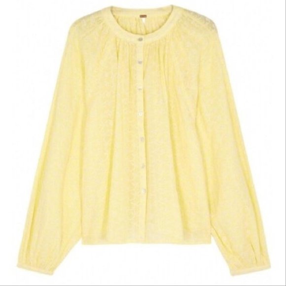 Free People Down from the Clouds Peasant Top, M - Picture 5 of 8